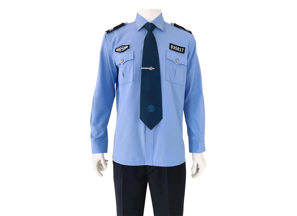 公安长袖制式衬衣图片