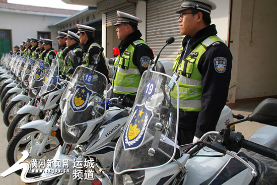 山西临猗交警：15辆警用二轮摩托车配发一线执法民警